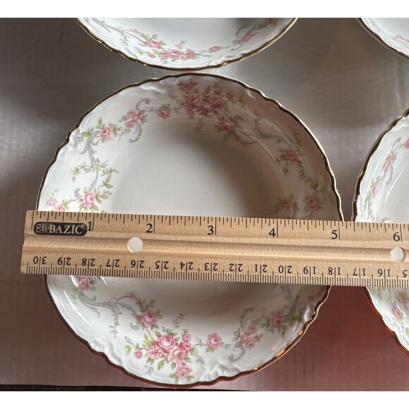 4 Hutschenreuther Selb Bavaria Richelieu #7658 Porcelain Fruit Bowls 5.25" Pasco - Picture 5 of 5